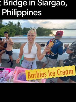 Barbies Ice Cream on Sunset Bridge in Siargao, Philippines #chasbruns #dirtcheap #travelshow #barbiesicecream #sunsetbridge #siargao #philippines 