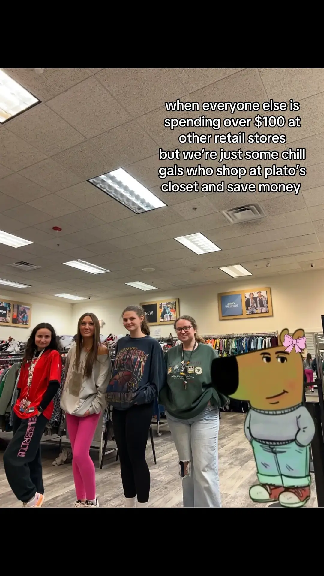 Come be chill with us! 😎  Shop with us to get the best stuff for the best prices! Did you know that the items at Plato’s Closet are priced 50-75% off of their retail price?! So, you will save so much money when you shop here! You can also sell your gently used items with us and get cash on the spot! It’s really a win win! 😌😏  - #fyp #platoscloset #platosclosetnewnan #chillguy #trend #retail #sustainablefashion #shopandsellwithus #resale #savingmoney 