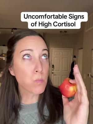 High Cortisol signs are uncomfortable 😣 #cortisol #cortisolsigns #foodnoise #snacky #stresseater #emotionaleater #goli #tiktokshopholidayhaul 