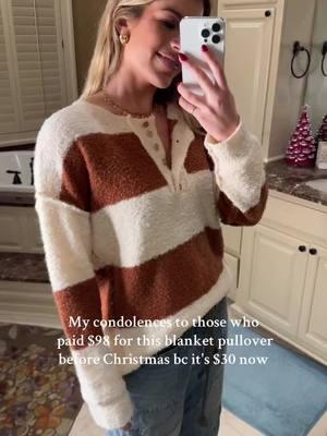 Softest thing in my closet- you will LOVE it and it looks great dressed up or down  #pullover #anthrolookforless #comfyclothes #winterapparel #winterfashion #christmaspresentideas #womensfashion #softclothes #TikTokShop #holidayhaul #stripes 