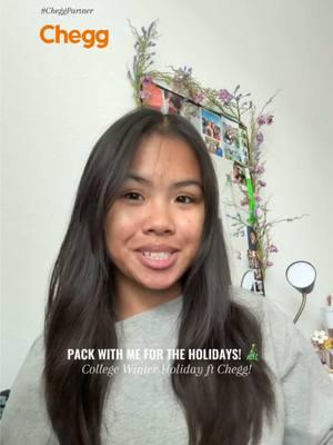 #CheggCreator | It’s finally winterbreak! #packwithme to start gearing up for the winter holidays and how I’m prepping for my last semester with @Chegg ! 🤍👀 #Ad #smallstepsftw #chegghomework #chegg #packingvideo #collegesenior #collegelife #collegebreak #holidaybreak #winterbreak #homeworkhelper