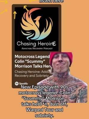 Link to episode here!! New episode with @colin_scummy_morrison !! Comment “sober” and I’ll DM you the episode! I had a great time talking to this guy, yall - he is hilarious, his stories are outrageous and now he takes his recovery very, VERY, seriously. Colin was a motocross legend, part of the notorious Metal Mulisha, touring with the Warped Tour and partying like a rock star. He also gives five very specific tools for cravings that I have never heard before that I know will be so helpful for you guys too. Who already listened?!  #recoverypodcast #addictionrecovery #recoveryjourney