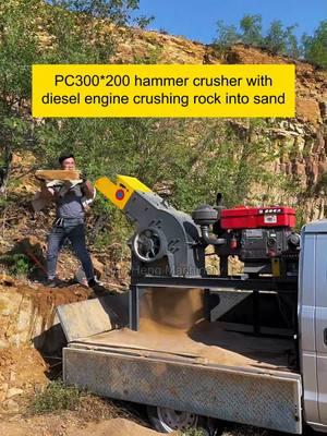 PC300*200 #hammercrusher with diesel engine #dieselcrusher #rockcrusher #sandcrusher #crushing #rock #brick #riverpebble #constructionwaste #ceramics into #sand #fyp #lingheng #linghengmachinery #linghenggroup