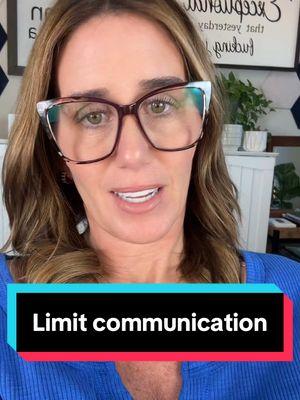 Limit communication in high conflict #Divorce #Conflict #Divorcing #PhoneCalls #communicationskills 