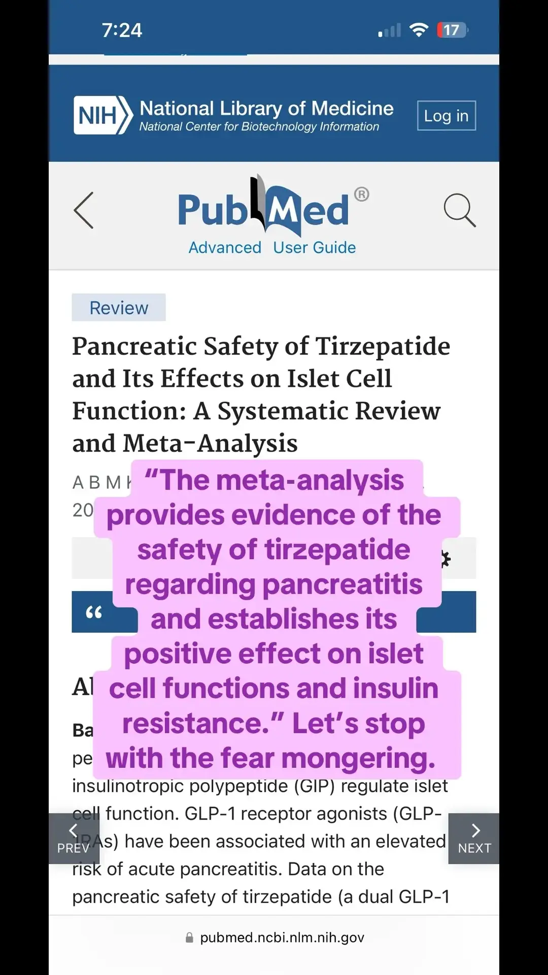 “Background: Endogenous glucagon-like peptide-1 (GLP-1) and glucose-dependent insulinotropic polypeptide (GIP) regulate islet cell function. GLP-1 receptor agonists (GLP-1RAs) have been associated with an elevated risk of acute pancreatitis. Data on the pancreatic safety of tirzepatide (a dual GLP-1 and GIP agonist) and its effects on islet cell function in randomized controlled trials (RCTs) are scarce. Moreover, no meta-analysis has comprehensively examined such effects of tirzepatide.” Methods: “Electronic databases were searched for RCTs with tirzepatide as the intervention and a placebo or active comparator as the control. The primary outcome was adjudication-confirmed pancreatitis; secondary outcomes were the percent changes from baseline in serum pancreatic amylase, lipase, insulin, C-peptide, glucagon, and homeostasis model assessment of insulin resistance (HOMA2-IR).” Results: “Seventeen RCTs with 18 published reports involving 14,645 subjects were analyzed. Over a follow-up duration of 12-72 weeks, tirzepatide had identical risks of pancreatitis to placebo (tirzepatide 5 mg: RR 2.04, 95% CI [0.27-15.69], p = 0.49; 10 mg: RR 0.63, 95% CI [0.08-5.12], p = 0.67; and 15 mg: RR 1.26, 95% CI [0.36-4.98], p = 0.72). Tirzepatide was also associated with comparable risks of pancreatitis to insulin and GLP-1RAs. However, tirzepatide (at all doses) caused greater increases in pancreatic amylase and lipase than placebo and insulin. Individuals on tirzepatide 15 mg and GLP-1RAs had similar risks of having increased lipase levels. The percent reductions in fasting insulin were greater with tirzepatide 10 and 15 mg than with placebo. All doses of tirzepatide caused greater percent reductions in fasting insulin, C-peptide, and glucagon than GLP-1RAs. Compared to placebo and GLP-1RAs, the percent reductions in HOMA2-IR were greater with all doses of tirzepatide.” #glp1community #ObesityIsADisease #zepboundtips #WomenSupportingWomen #GLP1Journey #ResearchBasedWellness #cardiovascularhealth #SelfWorthMatters #zepboundjourney #SelfCareJourney #SelfCareTips #mentalhealthmatters #fy 