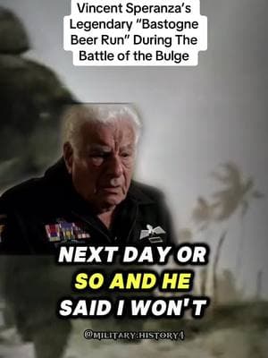 101st Airborne Division Legend, Vincent Speranza, Describes his famous “Bastogne Beer Run” #WWII #veteran #vincentsperanza #militaryhistory #101stairborne  