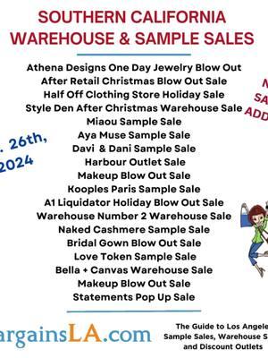 Hot Sales Events, Dec. 26th, 2024 #holidayoutfits #fashionhack #liquidationstore #bridalsalesevent #Outletstore #losangeleslife #Bargainsla #holidayshopping #shoppingfun #tiktok #samplesales#discountstores #bargainshopper