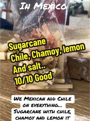 Mexican add chile to everything 😂 #sugarcane #streetfoods #Santiago #tangamandapio #paratii #michoacan #mexico #pueblo #comidadecalle #streetfood #fyp #oarati #viralvideo 