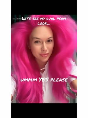 This is insane! And I’m here for it!  #capcut #aifilter #curly #hereforit #pinkhair #fyp #hair 