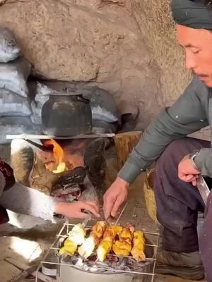 Twin Family Cooking Kabab in a Cave  Village life in Afghanistan #cooking #afghanvillage_P2 #Village #VillageChannel #villagelife #Cooking #VillageCooking