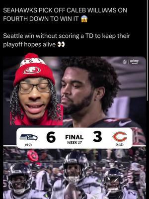 Seahawks win in a boring game against the bears #seattleseahawks #seahawks #seahawksfan #seahawksnation #seahawksfootball #bears #chicagobears #bearsfootball #bearsfan #calebwilliams #djmoore ##dandreswift##keenanallen##genosmith##dkmetcalf##jaxonsmithnjigba##nfl##nflfootball##football##49ers##49ersfan##f##fyp##blowthisup##cutoffnate##cutoffnateyt