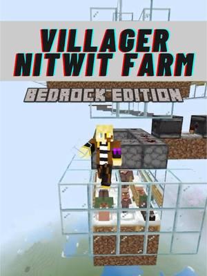 Replying to @ILikeYou Minecraft Villager Nitwit automatic farm tutorial for bedrock edition in the new update. Automatic redstone gaming #Minecraft #icecoffey #mcpe #gaming #tutorial #bedrock 