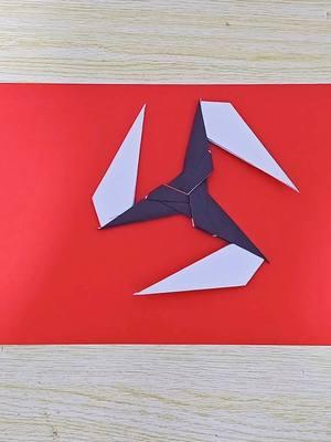 Handsome three-edged boomerang #Origami #Darts #Paper #papercraft #Handmade #boomerang #fyp 