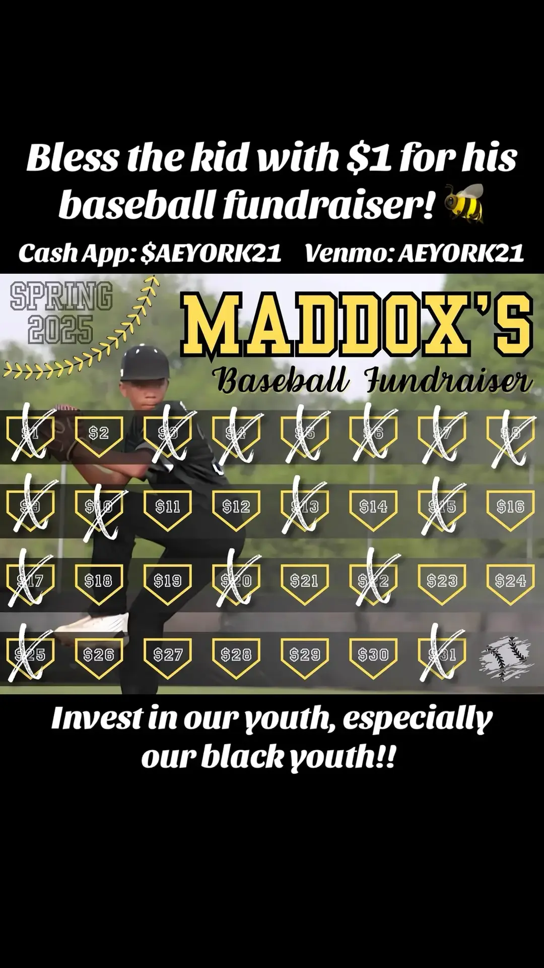 #invest #investinouryouth #youthsports #success #ourfuture #team #teamsports #youngathletes #youngblackathletes #blackathletes #blackyouth #blackyouthempowerment #blackboys #baseball #baseballplayer #support #supportourblackyouth #kidshavedreams #dream #inspire #believe #success #successfulblackmen #successfulblackyouth #fyp #fypp #nike #underarmour #marucci #demarini #easton #evoshield #rawlings #ghostbat #louisvilleslugger #victusbats #axebat #nikepro #davidssunflowerseeds #gatorade #mizuno #adidas #warstick #champro #star #allstar #wilson #franklin #franklinsports #blackmen #BlackTikTok #blackyouthmatter 