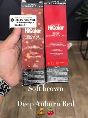 Replying to @Jo Jo es la combinacion de esos dos tonos 🧸🍒 #hairtok #haircolor #hicolor #lorealhicolor #haircolorchange #hairtransformation 