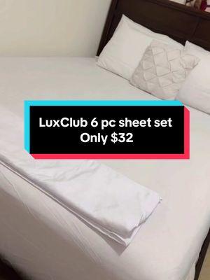 LuxClub 6 pc sheet set #hotelbedding #fivestarhotel #bed #bedroom #bedsheets #luxury #sheet #sheetset #luxclubsheets #TikTokShop #tiktokmademebuyit #punjabitiktok 