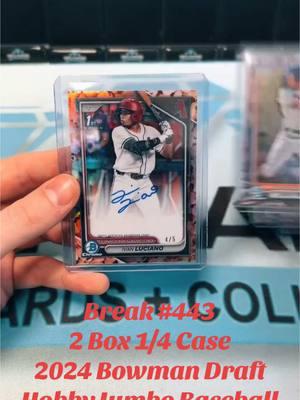 Recap of Break No. 443 - 2 Box, 1/4 Case of 2024 Bowman Draft Baseball #LIVEhighlights #TikTokLIVE #LIVE #autograph #whodoyoucollect #2024 #MLB #Topps #baseballcards #baseball #bowman #bowmandraft 