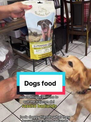 Superalimento completo con fórmula de carnes de la marca @Badlands Ranch #badlands  #dog #dogsoftiktok #TikTokShop #dogfood #beef #goldenretriever #bella0619mypet  #elenacervantes_bella0619 