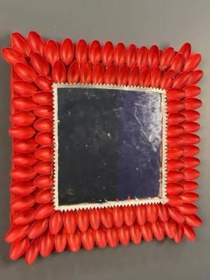 Creative Decorative Piece with Mirror — DIY Craft #recycledcrafts #walldecor #decorativepieces  #creatorsearchinsights 