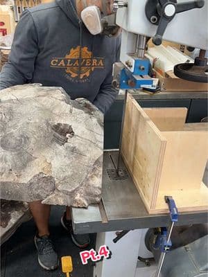 Pt. 4 of resawing claro walnut burl chunks. #bandsaw #fyp #paratii #DIY #walnut #featured 