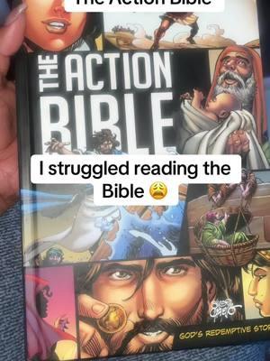 The Action Bible!! If you anything like me tge struggle be real reading the Bible. Call me childish but this my favorite book/Bible. Its so detailed. 🥹 no im selling you anything im speaking real facts! I read 147 pages the first morning. #itsjessicadesha #theactionbible #Godlytruthwithjd 