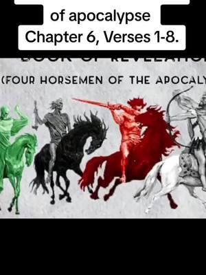 Is there anyone who can understand about this? The Book of Revelation of the  Four Horsemen of apocalypse Chapter 6, Verses 1-8. #revelation #the4horsemen #why #World 