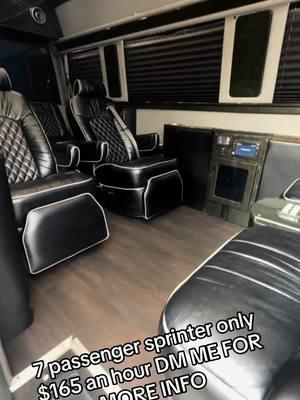 7 passenger Sprinter ONLY $165 an hour DM me for more info #partybusnyc #partybus #sprinter #mercedessprinter #blacktruck #sprintervanbusiness #sprinterservice 