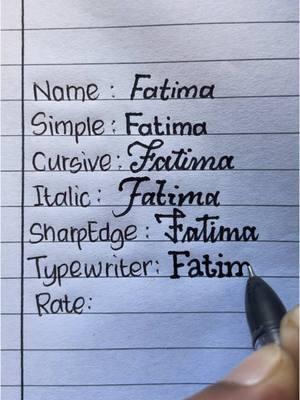 #fatima #fyp #handwriting #handwritingcheck #handwritingchallenge #fypシ゚viral #handwritingasmr