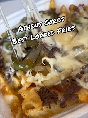 BEST LOADED FRIES Athens Gyros  3941 Sauk Trail Richton Park, IL #husbandandwife #theblackfoodies #delicious #loadedfries #gyros #fries #chicago