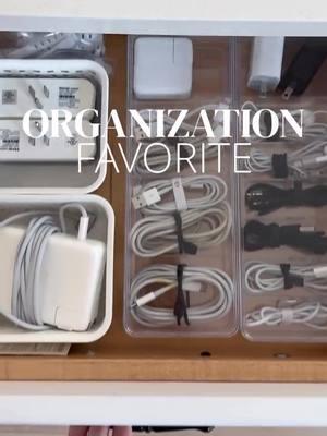 Link in bio for these cord organization favorites! ✨ It’s the little things in life and get this drawer organized and all our cords untangled was the best feeling!! The magnetic cable ties have so many uses and the acrylic cord organizer is adjustable to suit your needs! #amazonhomehacks #amazonorganization #amazonhome