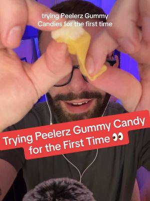 trying Peelerz gummy candy for the first time—these things are crazy! #peelerz #peelerscandy #peelerzgummies #peelerscandy #arlietries #arlieasmr #tastetest #candyreview #candytastetest #asmrcandy 