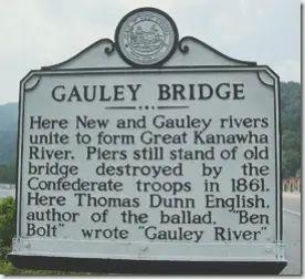 Gauley Bridge marker in Fayette County, WV Marker Text: Here New and Gauley rivers unite to form Great Kanawha River. Piers still stand of old bridge destroyed by the Confederate troops in 1861. Here Thomas Dunn English, author of the ballad, "Ben Bolt", wrote "Gauley River". Location: On U.S. Route 60 in Gauley Bridge, West Virginia. Gauley River by Thomas Dunn English The waters of Gauley,      Wild waters and brown, Through the hill-bounded valley;      Sweep onward and down; Over rocks, over shallows,      Through shaded ravines, Where the beautiful hallows      Wild, varying scenes; Where the tulip tree scatters      Its blossoms in Spring And the bank-swallow spaters      With foam its sweet wing; Where the dun deer is stooping      Bears down on his prey— Brown waters of Gauley,      That sweep past the shore— Dark waters of Gauley      That move evermore. Brown waters of Gauley,      At eve on your tide, My log canoe slowly      And careless I guide. The world and its troubles      I leave on the shore I seek the wild torrent      And shout to its roar. The pike glides before me      In impulse of fear, In dread of the motion      That speaks of the spear— Proud lord of these waters,      He fears lest I be A robber rapacious      And cruel as he. He is off to his eddy,      In wait for his prey; He is off to his ambush,      And there let him stay. Brown waters of Gauley,      Impatient ye glide, To seek the Kanawha,      And mix with its tide— Past hillside and meadow,      Past cliff and moralls, Receiving the tribute,      Of streams as ye pass, Ye heed not the being,      Who floats on your breast, Too earnest your hurry,      Too fierce your unrest. His, his is the duty      As plain as your own; But he feels a dullness      Ye never have known. He pauses in action,      He faints and gives, o'er; Brown waters of Gauley,      Ye move evermore. Brown waters of Gauley,      My fingers I lave In the foam that lies scattered      Upon your brown wave. From sunlight to shadow,      To shadow more dark, 'Neath the low-bending birches      I guide my rude barque; Through the shallows whose brawling      Falls full on my ear, Through the sharp, mossy masses,      My vessel I steer What care I for honors,      The world might bestow, What care I for gold,      With its glare and its glow: The world and its troubles      I leave on the shore Of the waters of Gauley,      That move evermore. Source: The Southern Literary ￫⊹⊱⊹⊱ ✿︎ ⊰⊹⊰⊹￩ #gauleybridge  #gauleybridgewv  ￫⊹⊱⊹⊱ ✿︎ ⊰⊹⊰⊹￩ 𝙷𝚄𝚁𝚁𝙸𝙲𝙰𝙽𝙴 𝙷𝙴𝙻𝙴𝙽𝙴  𝙿𝙴𝙾𝙿𝙻𝙴 𝙵𝙸𝙽𝙳𝙴𝚁 🔗 𝙸𝙽 𝙱𝙸𝙾 ⊶⊷⊶⊷⊶⊷⊶⊷⊶⊷⊶ 𝗔𝗣𝗣𝗔𝗟𝗔𝗖𝗛𝗜𝗔𝗡 𝗦𝗧𝗥𝗢𝗡𝗚! #appalachianstrong 𝗗𝗢𝗡𝗔𝗧𝗘:  https://www.samaritanspurse.org/article/pray-for-those-in-helenes-path/ 𝗩𝗢𝗟𝗨𝗡𝗧𝗘𝗘𝗥: https://www.surveymonkey.com/r/DBF2JM9 ⊶⊷⊶⊷⊶⊷⊶⊷⊶ ˋ𝙻𝙸𝙺𝙴ˊ⚝ˋ𝚂𝙷𝙰𝚁𝙴ˊ ⊶⊷⊶⊷⊶⊷⊶⊷⊶ 𝚃𝙷𝙰𝙽𝙺𝚂 𝙵𝙾𝚁 𝙵𝙾𝙻𝙻𝙾𝚆𝙸𝙽𝙶 ⊶⊷⊶⊷⊶⊷⊶⊷⊶ All rights belong to thier respective owners of text, publication, creation and art. DM for credits or if you are the copyright owner of this video or photos and would not like to have this content featured on this channel/page, direct message me to have it removed. ⊶⊷⊶⊷⊶⊷⊶⊷⊶⊷⊶ 📧 Contact: Thesehauntedhillslady@gmail.com 🛒 Shop: https://www.bonfire.com/welcome/389a2bb55de94/ 🔗 All Links: https://linktr.ee/thesehauntedhills13 🌐 Website: thesehauntedhills6.godaddysites.com  ⊶⊷⊶⊷⊶⊷⊶⊷⊶ #ghoststories #hauntingfacts  #haunting #supernatural #thesehauntedhills #haunted  #appalachianmountains   #realghostphotos #realghostvideos   #ghosts #ghostsighting #spirits  #strangephoto #orbs #paranormal #ghoststories #hauntedhouse #haunting #supernatural #ghostlysightings  #paranormalactivity  #ShadowFigure #shadowpeople #ghostcaughtoncamera #apparition #haunted        •✿︎ᵃᵖᵖᵃˡᵃᶜʰⁱᵃⁿ✿︎• ✿︎⊶⊷✿︎ˢᵗʳᵒⁿᵍ✿︎⊷⊷✿︎