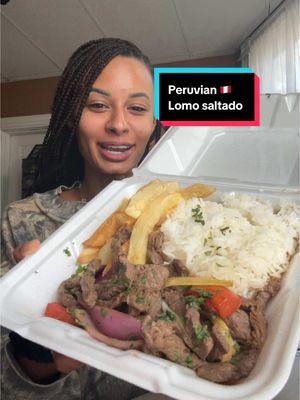 Trying Peruvian food,  Lomo Saltado😍 🇵🇪 have you ever had this? Peep the bloopers at the end I was struggling to say saltado idk why I know a little Spanish 😭 Follow my YouTube link in bio 😁🫶🏽 #peruvian #peru #tryingnewfoods #tryingfood #mukbang #eating #eatingvideo #mukbangvideos #funnyvideo #trendingvideo #eatingshow #eatwithme #mukbangeatingshow #eatingfood 