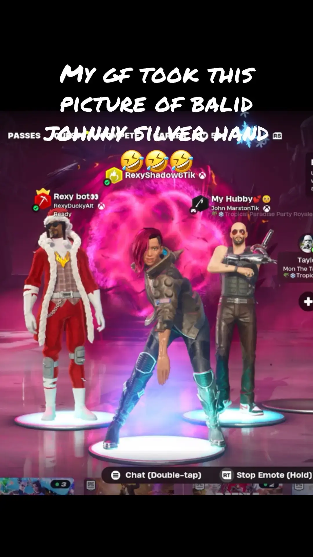 #fypシ #funny #fortniteclips #fortnite #cypberpunk2077 #johnnysiverhand #wearetpcrew #tpclsquad #grindingfortpcl @𝖳𝖯𝖢𝖫 𝖱𝖾𝗑𝗒?? @TPCL MomoDh @𝒯𝓅𝒸𝓁 𝒸𝒽𝒾𝓁𝓁ℯ𝓇𝓏 @Nellyhtxx @TPCL Wicked ❤️ |-/ @HarleyJinx @🌸TPCL BlossomQueen🌸 @TPCL𝐹𝑟𝑎𝑛𝑐𝑒𝑠𝑐𝑜𝑟𝑜𝑠00 