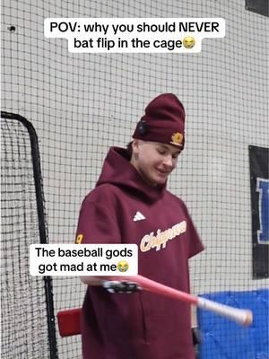 Bat flipping in a cage remains illegal in my opinion😭🤷‍♂️ #baseball #baseballseason #baseballszn #baseballplayer #d1 #baseballplayers #college #collegebaseball #d1baseball #d1athlete #athlete #d1life #studentathlete #trend #viral #studentathletelife #tistheseason #hittingmechanics #hittingcoach #hittingdrills #hitting #brokenbat #brokenheart #worstnightmare #meme #funny #karma #karmaisreal #batflips #batflip #relatable #fyp #foryou #foryoupage @Glomarsports 