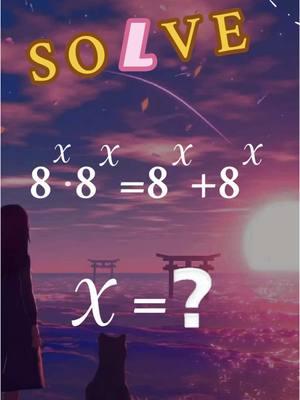 Can you solve for x? #mentalmath #mathchallenge #algebra #collegemath #mathteacher 