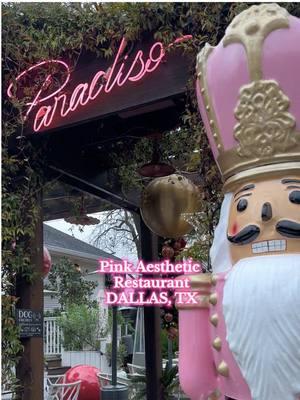 Delicious Italian food, cute decorations it’s a pink wonderland 10/10 💗💖 we tried the mafalde pasta & Italian beef sausage and fennel pizza😋 #paradiso #dallasrestaurants #bishoparts 