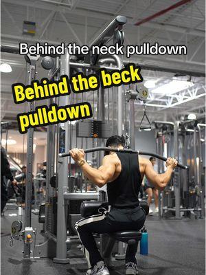 Is there a case for the behind the neck pulldown? Not really. You can achieve a frontal plane pulldown to bias the lower lats by simply doing a conventional pulldown with a wide grip. #fyp #Fitness #gym #bodybuilding #TikTokTaughtMe