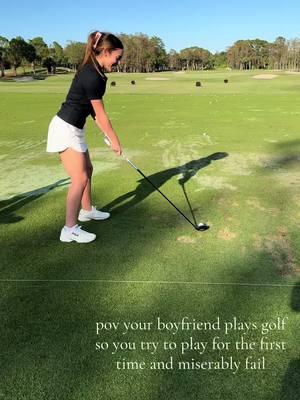 hey at least i’m trying right?? The third clip is the best i hope you guys find me failing funny #foryoupage #golfgirlfriend #golfdays #firsttime #golflesson #fyp #nike #filagolfshoes #lululemon #travismatthews #golfswing #golfboyfriend #foryou #xyzcba 