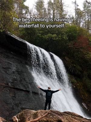 It’s amazing when you have a waterfall or summit all to yourself  #Hiking #hikingadventures #hikers #hikingtiktok #northcarolina #hikingculture #waterfalls #waterfallsoftiktok #waterfall #winterhiking 