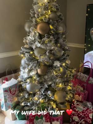 Our Christmas tree this year #christmas #christmastree #christmasdecorations #fyp #viral #mustsee #holiday #christiantiktok #inspiration #prophethilton #trending #merrychristmas 