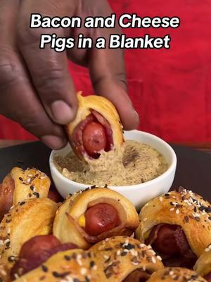 Breakfast, dinner, a party, any time is a good time for these Bacon and Cheese Pigs in a Blanket 🙌! Get the recipe at the link in bio.  🌭: Melissa Gray, 🎥: Roscoe Hall, Mike Cunliffe  #pigsinablanket #baconeggandcheese #bec #appetizerideas #easyappetizers 