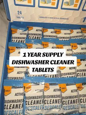 1 year supply of dishwasher cleaning tablets #activedishwashercleaner #activeclean #CleanTok #clean #dishwasher 