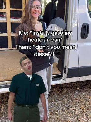 When you install a gasoline heater and people swear it’s diesel 🤣🤣 gasoline heaters exist I promise! #vanlife #gasolineheater #vanheater #diesel #dieselheater 