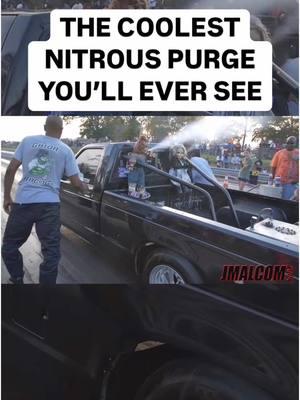 By far the coolest purge #dragracing #dragrace #bigblock #horsepower #fast #s10 #truck #speed  #smallblock #hotrod #nitrous 