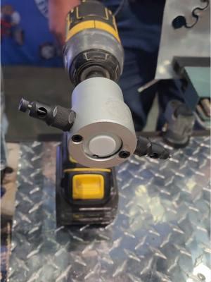 Drill Attachment Cutting Device! #cooltools #construction #cuttingtools #tradeshow #metalwork 