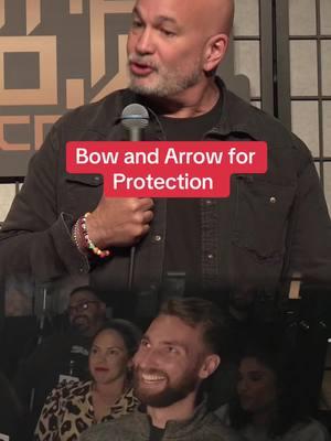 Bow and Arrow for Protection #comedy #fyp #gun #archery #crowdwork #standup 