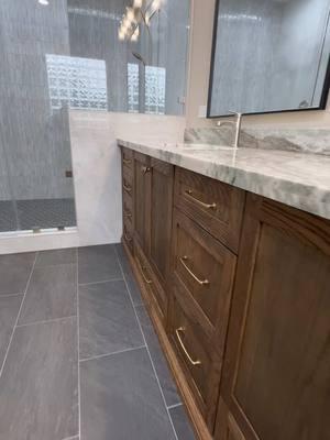 You won’t believe this bathroom redesign and transformation… Designed and Built by our team 💪😍 • #CraftedKitchens #TexasCabinetry #BathroomRemodel #Remodel #Houston #DesignBuild