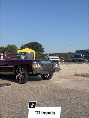 ‘71 Chevy Impala convertible on Forgiato Wheels arriving to the 2024 Whip Addict Car Show. #donk