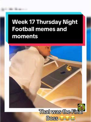 Week 17 Thursday Night Football Best Moments and Memes. I wish I could go back in time just to not watch that game. #nfl #football #nflmemes #nflclips 